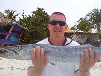 Spin fishing in Aruba