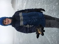Ice fishing Goose Pond with Charter the Berkshires