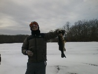 Light Ice Fishing at Cleveland Pond Fishing Report