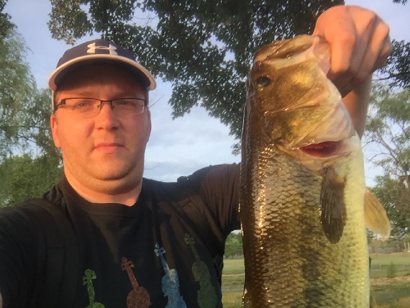 largemouth bass - first cast! near Cambridge