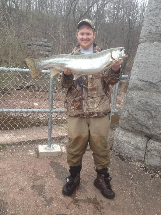 Second biggest steelhead ever.  near Mount Washington