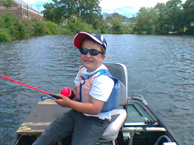 My co-angler! near Burlington