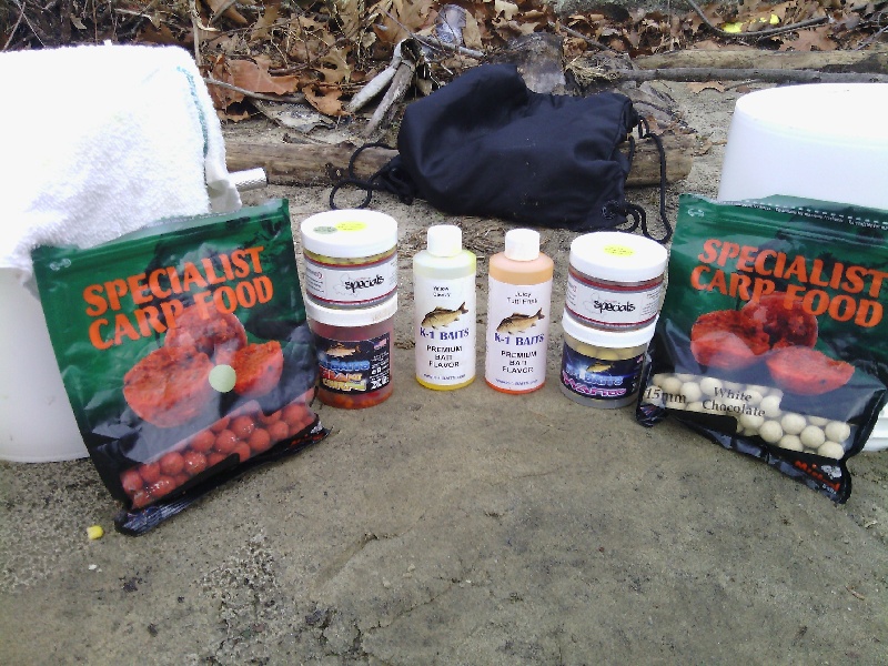 carp bait. k-1 baits and C.C. Moore boilies