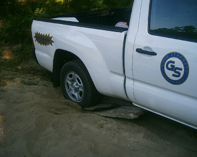 This is where Johnny got the truck in what we promptly named the "Sand Pit"