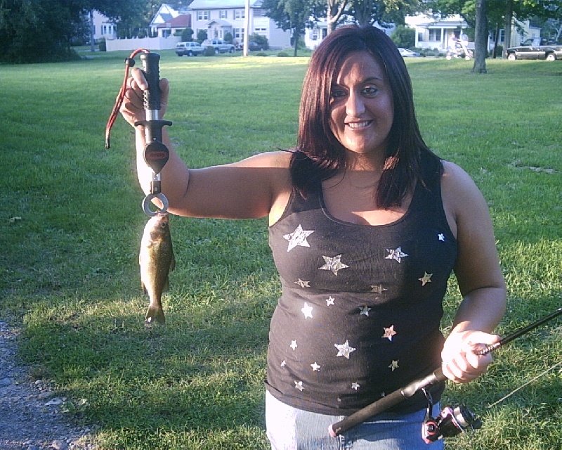 Girlfriend's first ever White Perch(9in) on her new "Lady Stick" Combo