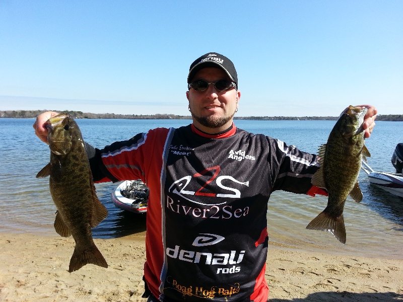 4/13/13 - Bass Nation Keeper Smallies near Barnstable