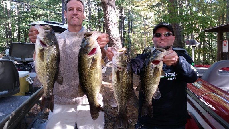 Helping Chuck hold his fish!