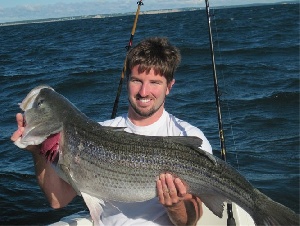 Night Fishing the Cape Cod Canal for Monstrous Striped Bass - MA Fish Finder