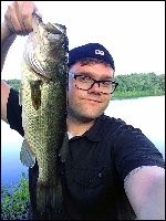 Senko fishing the shore of Wampatuck Fishing Report