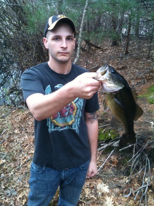 Largemouth on a Black Spinner 