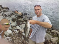 SMOKE ON THE WATER-FIRST EVER STRIPER!!!